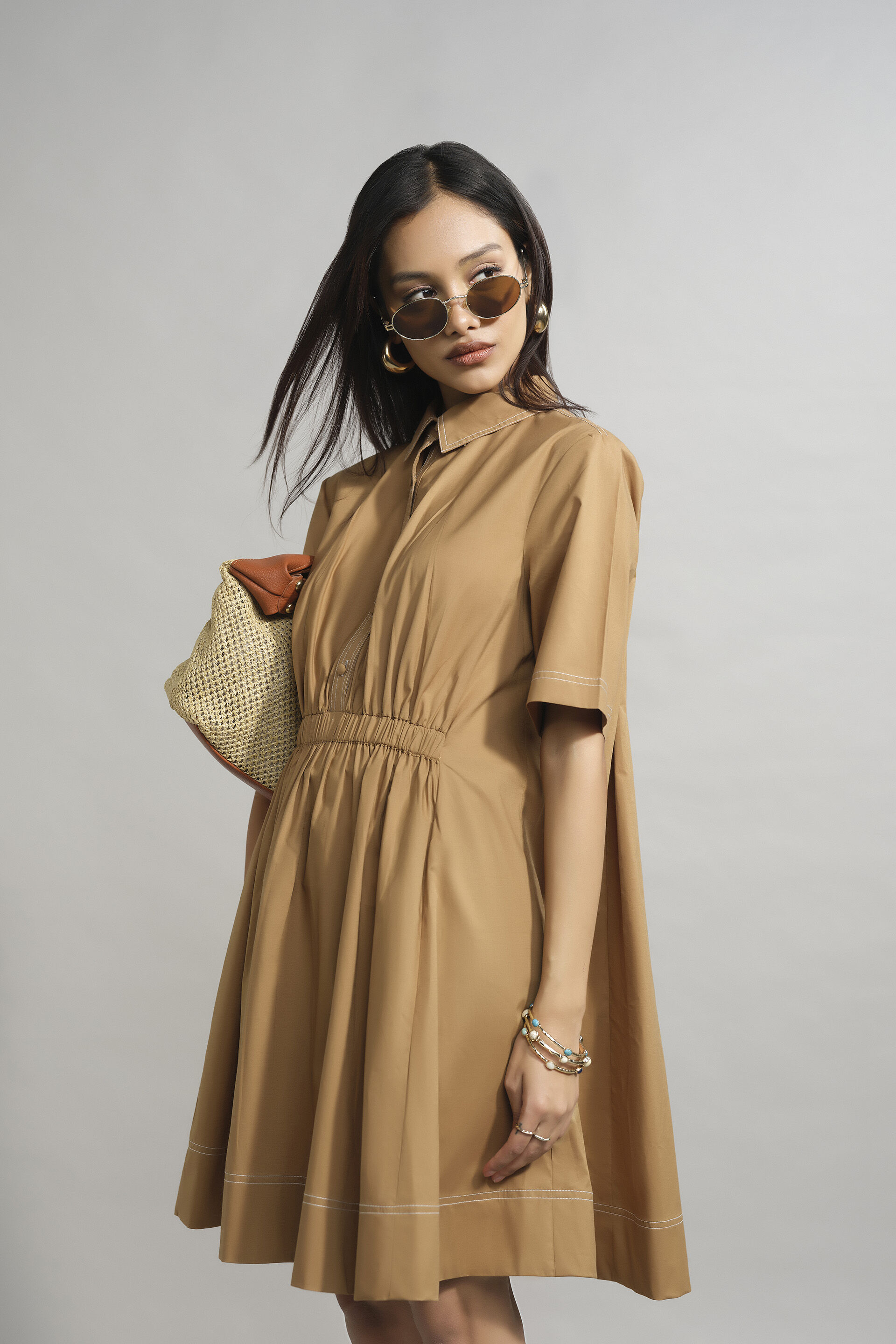 Ray Dress, Camel, image 4